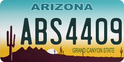 AZ license plate ABS4409
