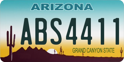 AZ license plate ABS4411