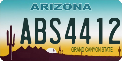 AZ license plate ABS4412