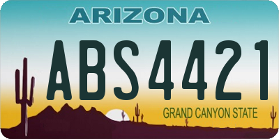 AZ license plate ABS4421