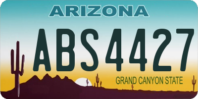 AZ license plate ABS4427