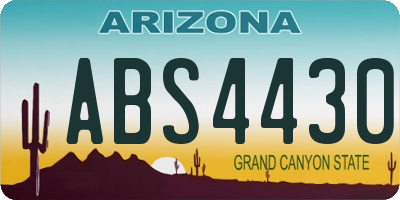 AZ license plate ABS4430