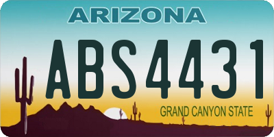 AZ license plate ABS4431