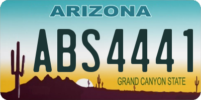 AZ license plate ABS4441