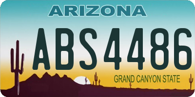 AZ license plate ABS4486