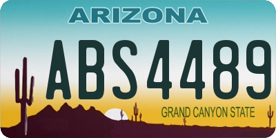 AZ license plate ABS4489