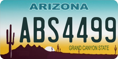 AZ license plate ABS4499