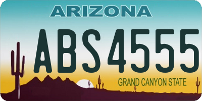 AZ license plate ABS4555