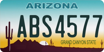 AZ license plate ABS4577