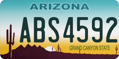 AZ license plate ABS4592