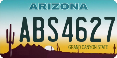 AZ license plate ABS4627