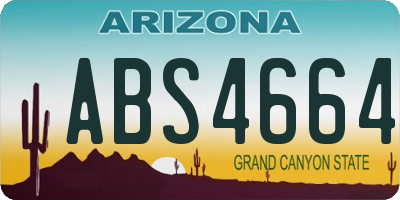 AZ license plate ABS4664