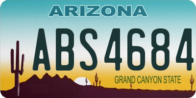 AZ license plate ABS4684
