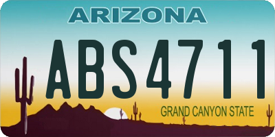 AZ license plate ABS4711