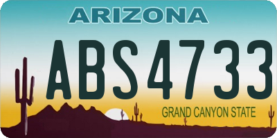 AZ license plate ABS4733