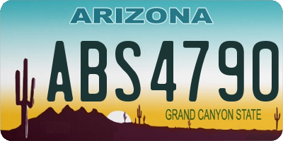 AZ license plate ABS4790
