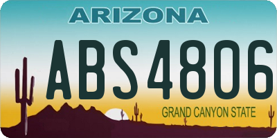 AZ license plate ABS4806
