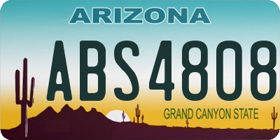 AZ license plate ABS4808