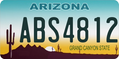 AZ license plate ABS4812