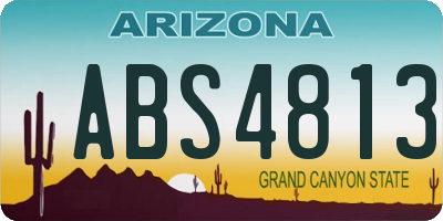 AZ license plate ABS4813