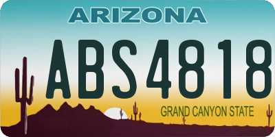AZ license plate ABS4818