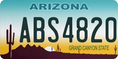 AZ license plate ABS4820