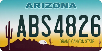 AZ license plate ABS4826