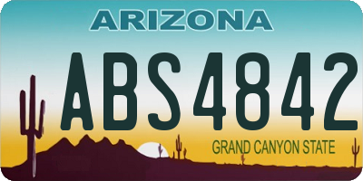 AZ license plate ABS4842
