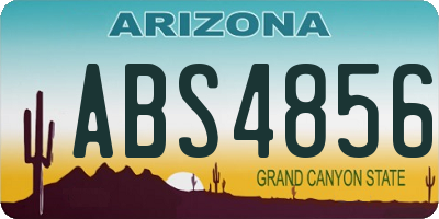 AZ license plate ABS4856