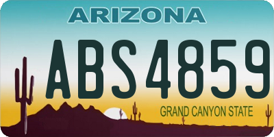 AZ license plate ABS4859
