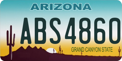 AZ license plate ABS4860
