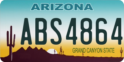 AZ license plate ABS4864