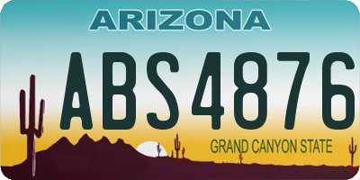 AZ license plate ABS4876