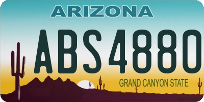 AZ license plate ABS4880