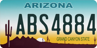 AZ license plate ABS4884