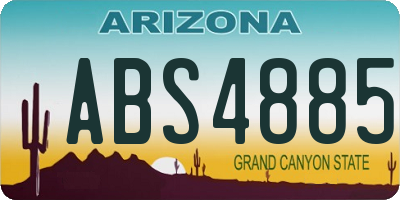 AZ license plate ABS4885