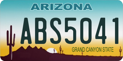 AZ license plate ABS5041