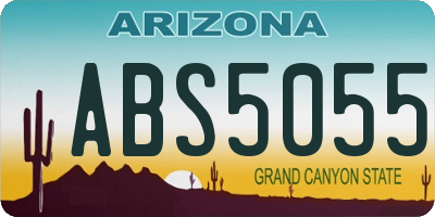 AZ license plate ABS5055