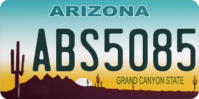 AZ license plate ABS5085