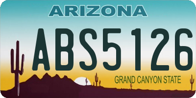 AZ license plate ABS5126