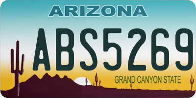 AZ license plate ABS5269