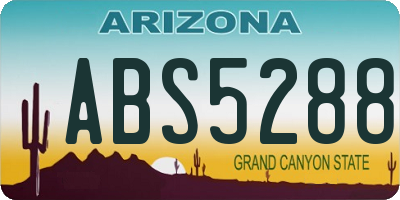 AZ license plate ABS5288