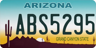 AZ license plate ABS5295