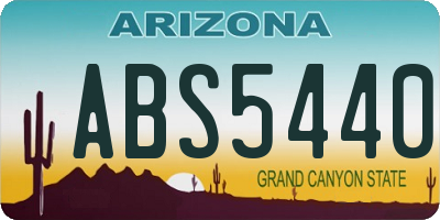AZ license plate ABS5440
