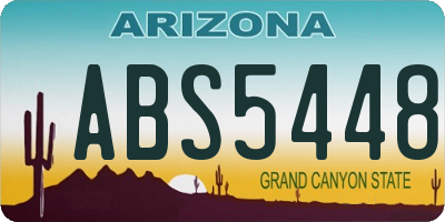 AZ license plate ABS5448