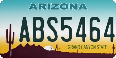 AZ license plate ABS5464
