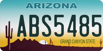 AZ license plate ABS5485