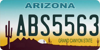 AZ license plate ABS5563