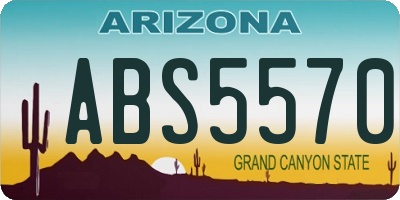 AZ license plate ABS5570