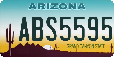AZ license plate ABS5595